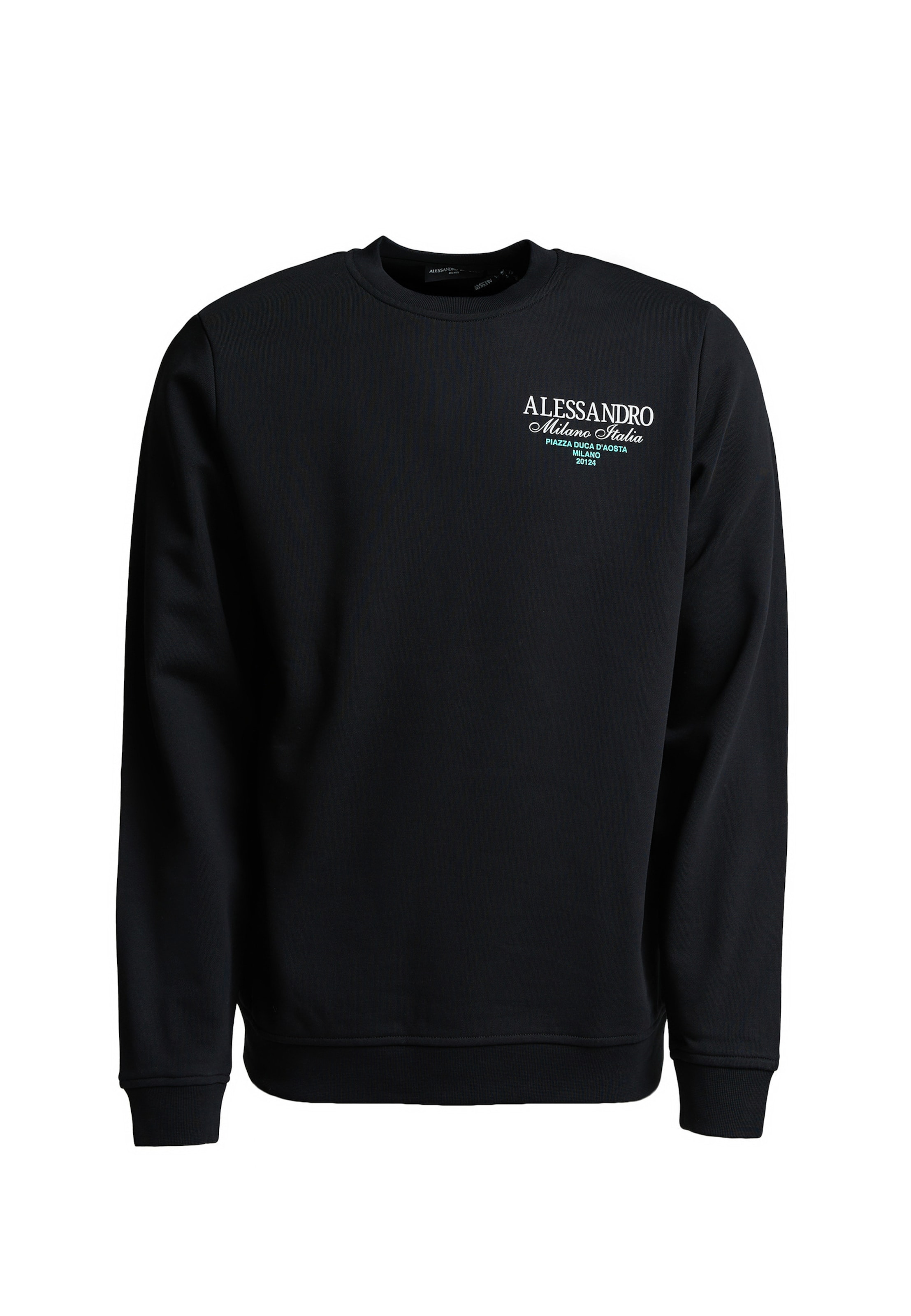 Alessandro Zavetti Sweatshirt 'Montanelli' in Black: front