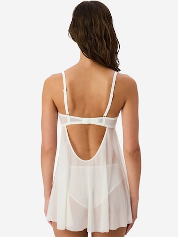 Penti Negligée 'PENTI Babydoll mit gebrochener Stickerei, Bügel und Schleifenmuster'‌‌‌‌‌‌‌‌‌ in Weiß