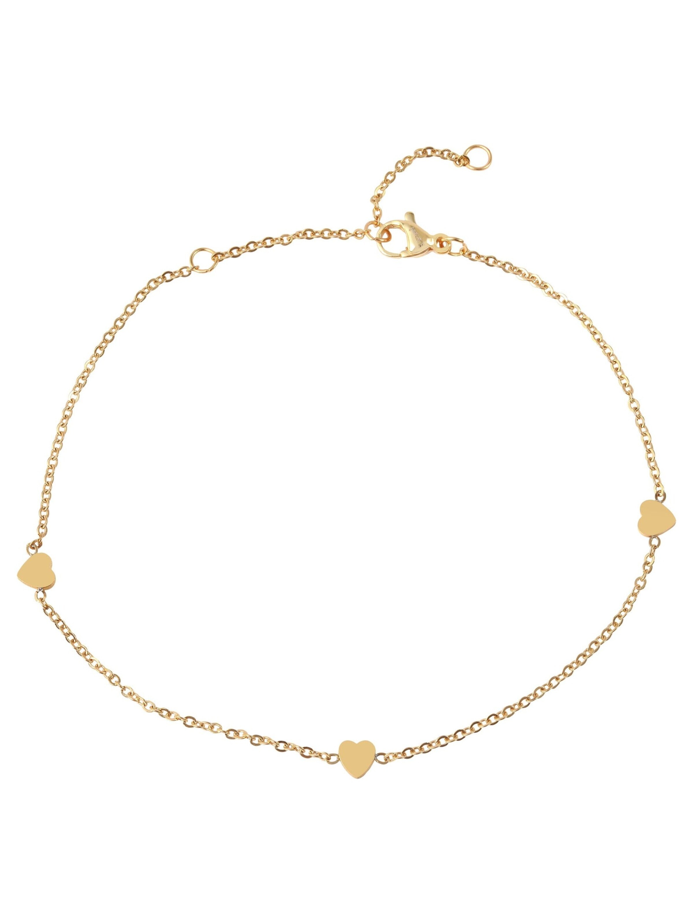 Akzent Fußschmuck 'Michéle, silberfarbig, langlebig'‌‌‌‌‌‌‌‌‌‌ in Gold: Vorderseite