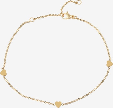 Akzent Fußschmuck 'Michéle, silberfarbig, langlebig' in Gold: Vorderseite