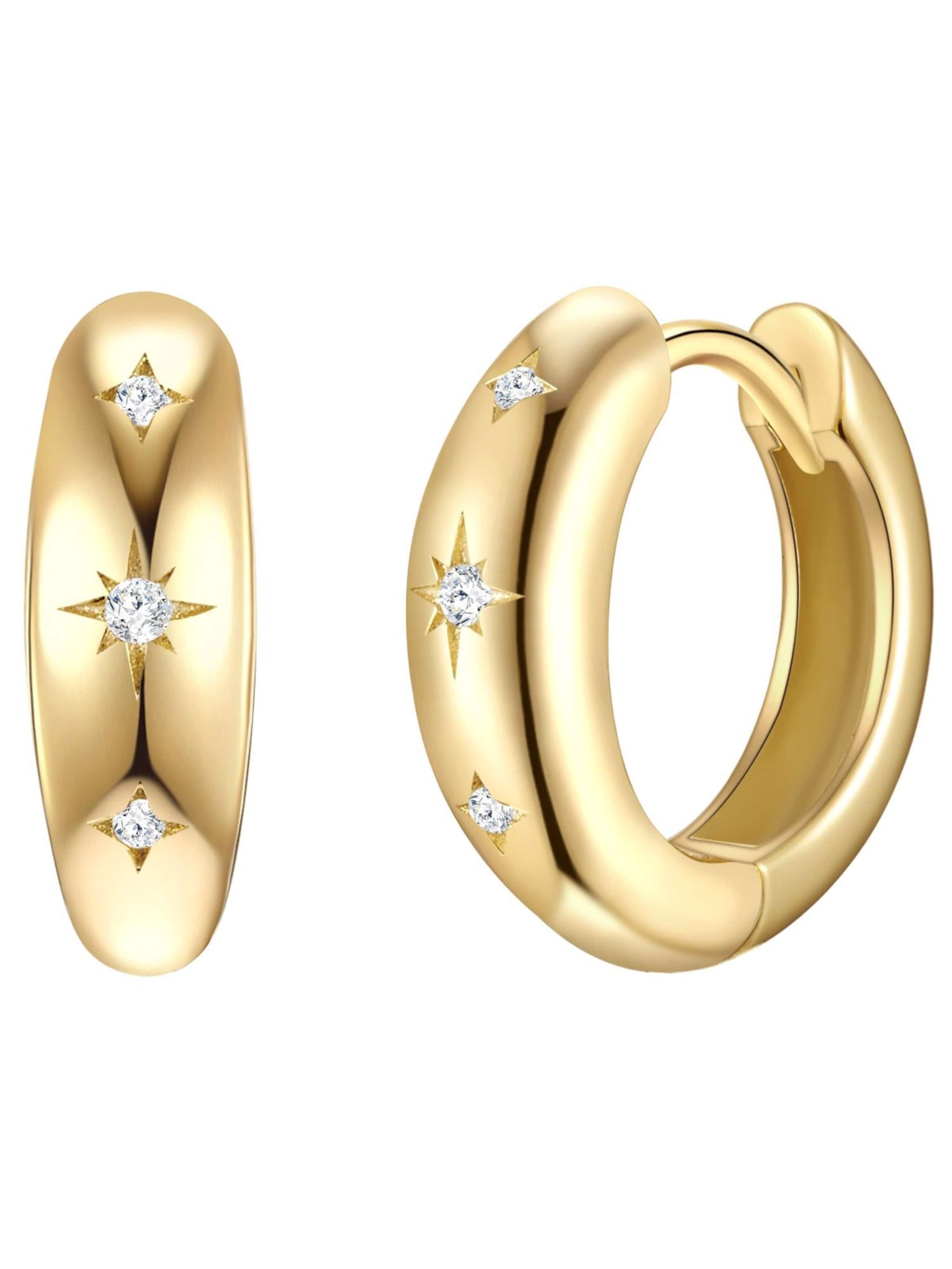 Orecchini Glanzstücke München di colore giallo oro / trasparente, Visualizzazione prodotti