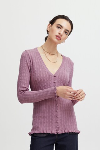 Cardigan 'Fantino' Atelier Rêve en violet : devant