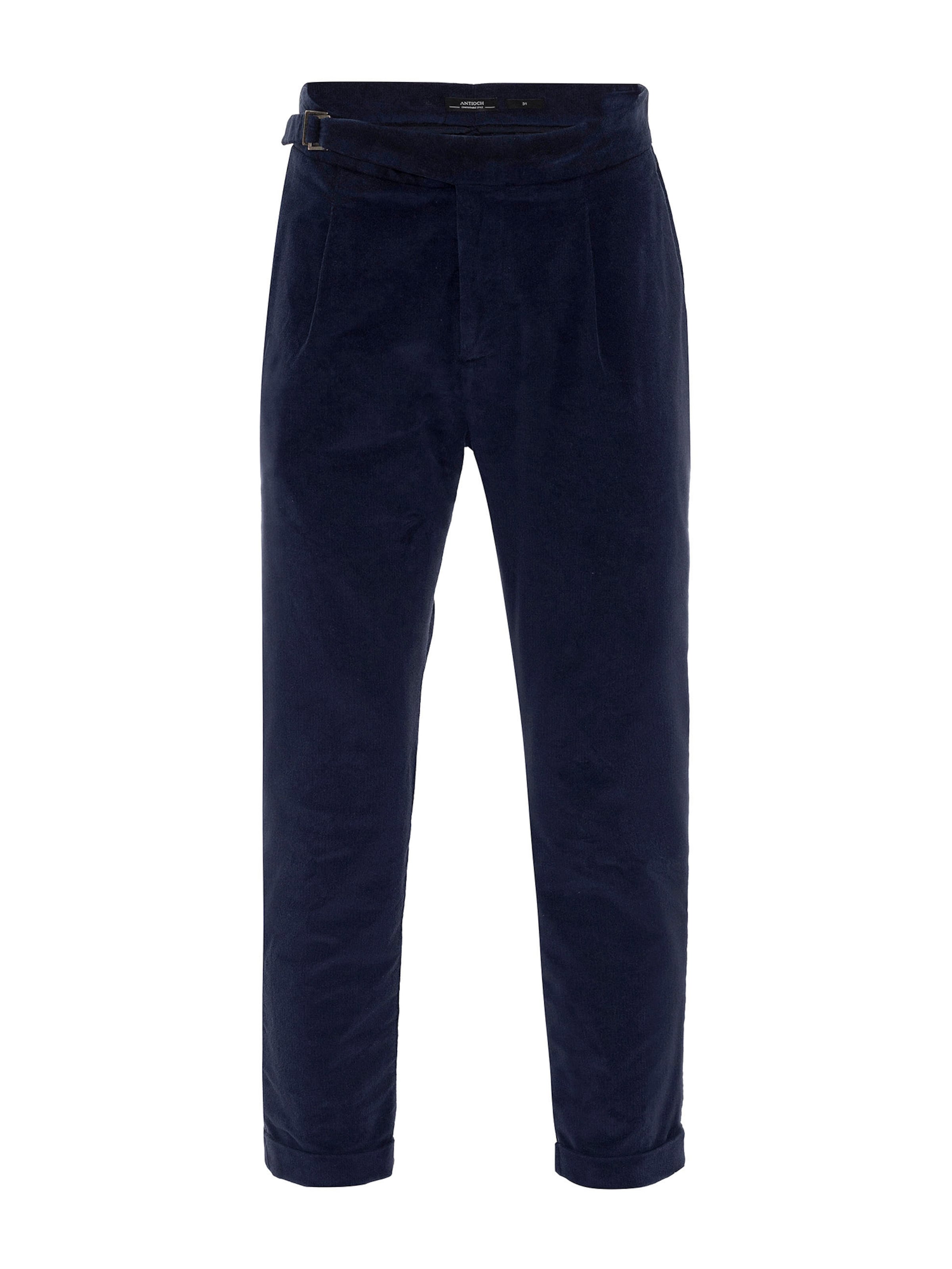 Loosefit Pantaloni con pieghe di Antioch in blu: frontale