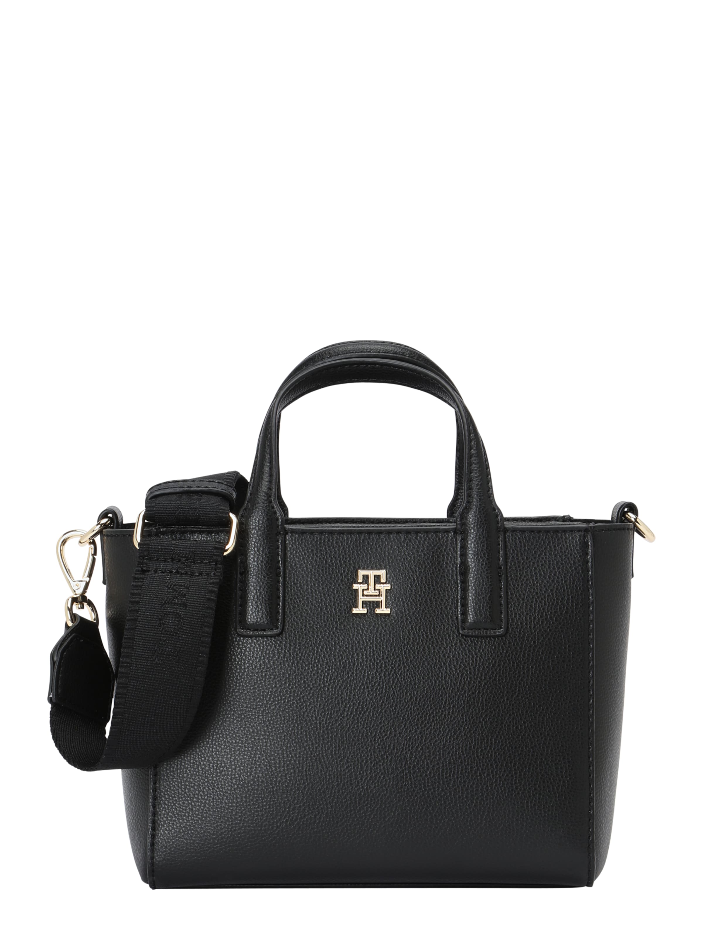 TOMMY HILFIGER Håndtaske i sort: forside