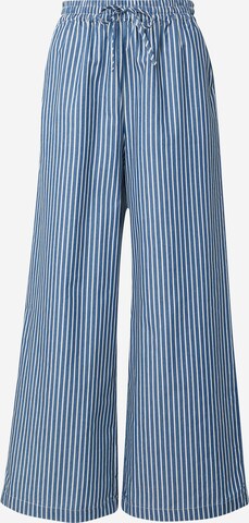 Lollys Laundry - Perna larga Calças 'Liam' em azul: frente