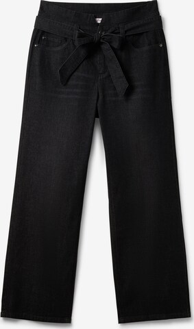 SHEEGO Wide leg Jeans in Black: front