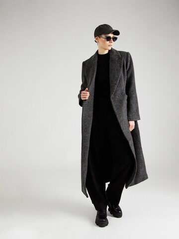 Gina Tricot Between-Seasons Coat 'Fuzzy' in Grey