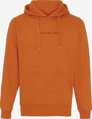 Squad the label Sweater 'Organic Hooded Logo' in Orange: front