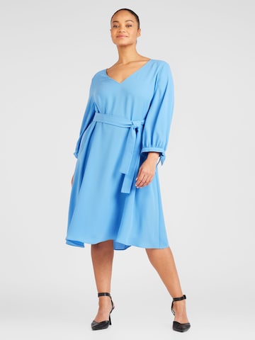 Robe 'GLAMOUR' Persona by Marina Rinaldi en bleu : devant