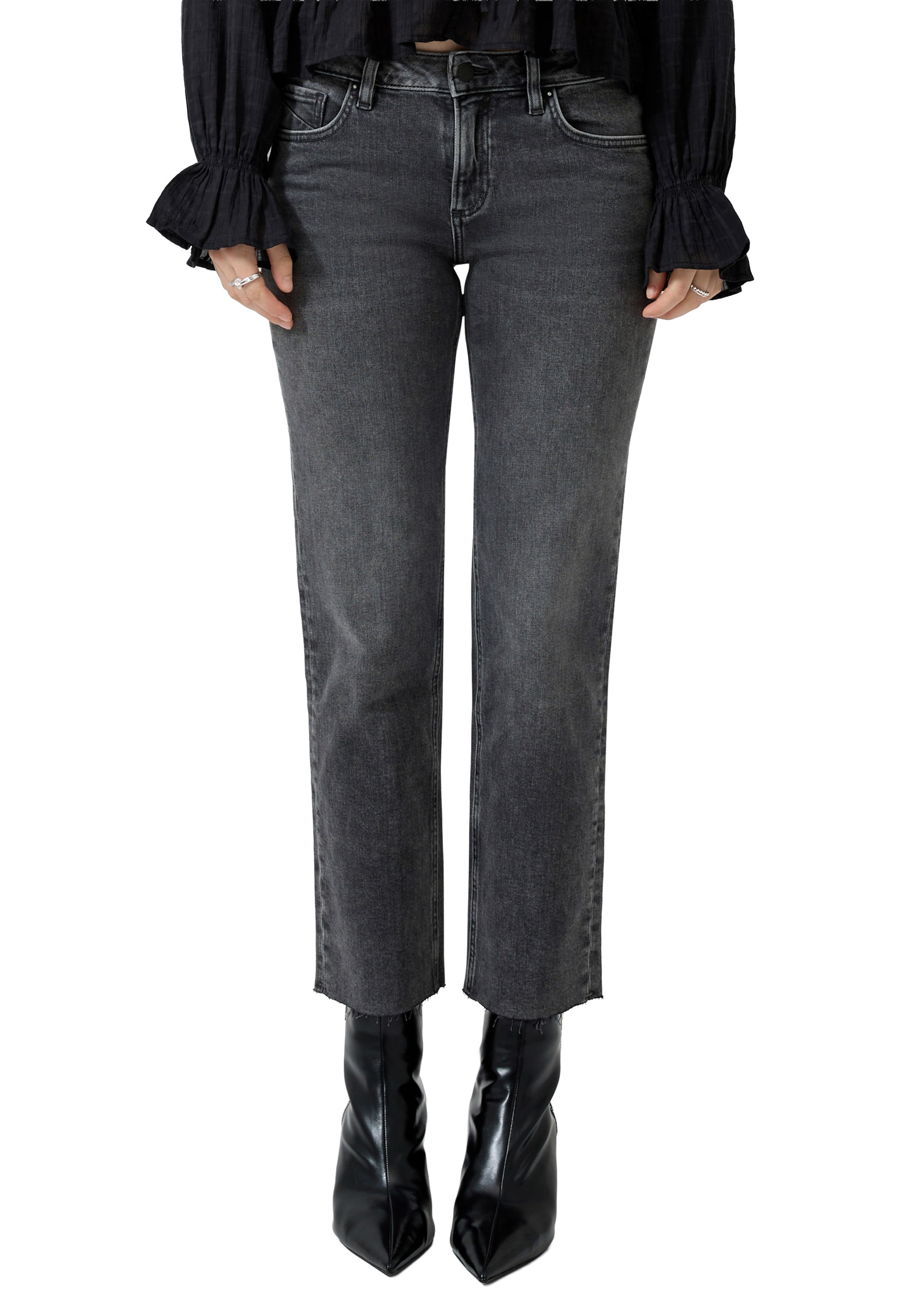 Regular Jean 'Catie' QS en gris : devant