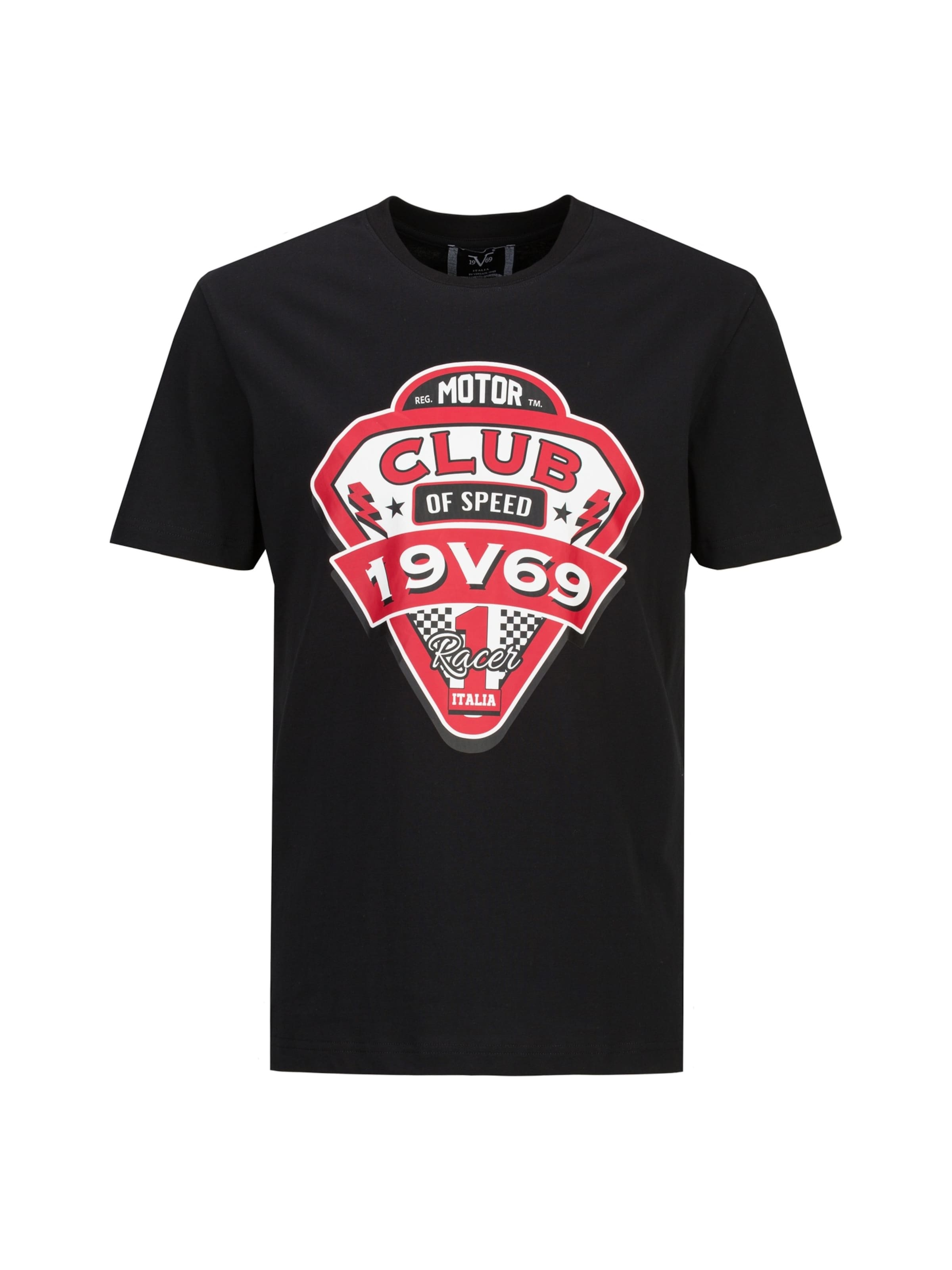 19V69 ITALIA - Camiseta 'Rafael Racing Club' en negro: frente