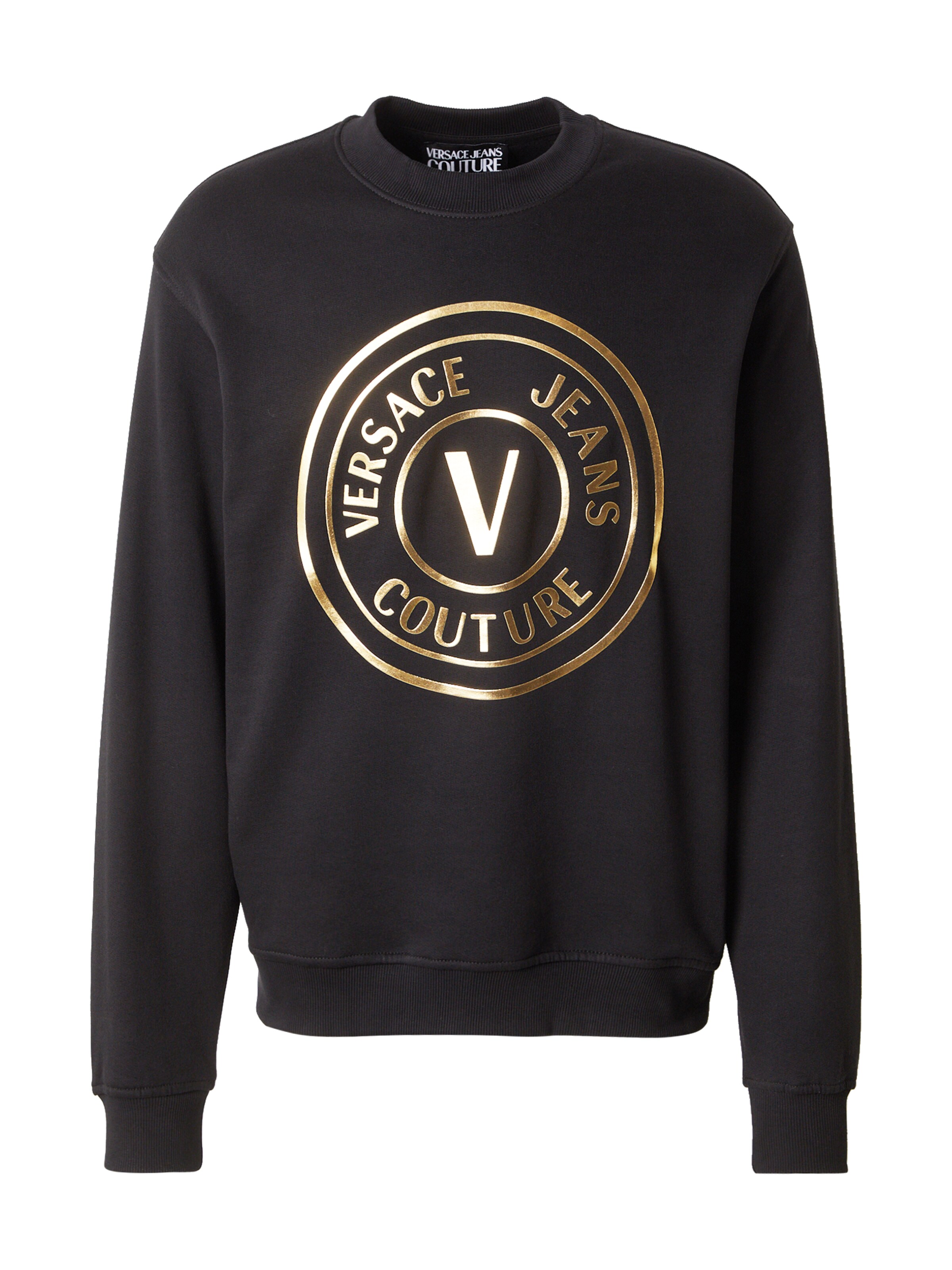 Megztinis be užsegimo iš Versace Jeans Couture, spalva – Auksas / juoda, Prekių apžvalga