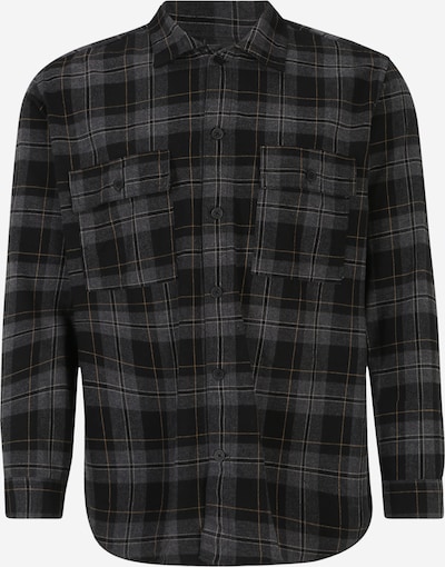 Jack & Jones Plus Hemd 'Fri' in hellbraun / graumeliert / schwarz / weiß, Produktansicht