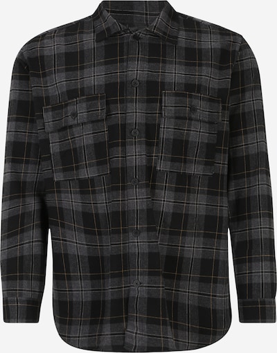 Jack & Jones Plus Chemise 'Fri' en noisette / gris chiné / noir / blanc, Vue avec produit