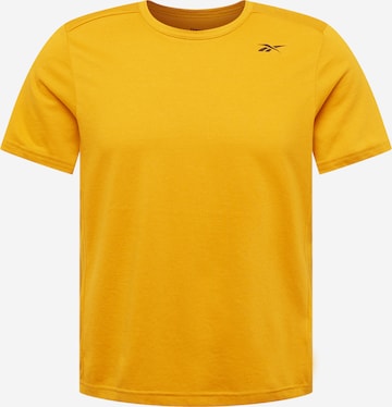 Reebok - Camiseta funcional en amarillo: frente