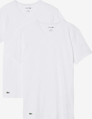 LACOSTE Normalny krój Koszulka w kolorze biały: przód