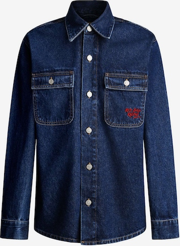 Red Bull Racing x Pepe Jeans Regular fit Button Up Shirt in Blue: front