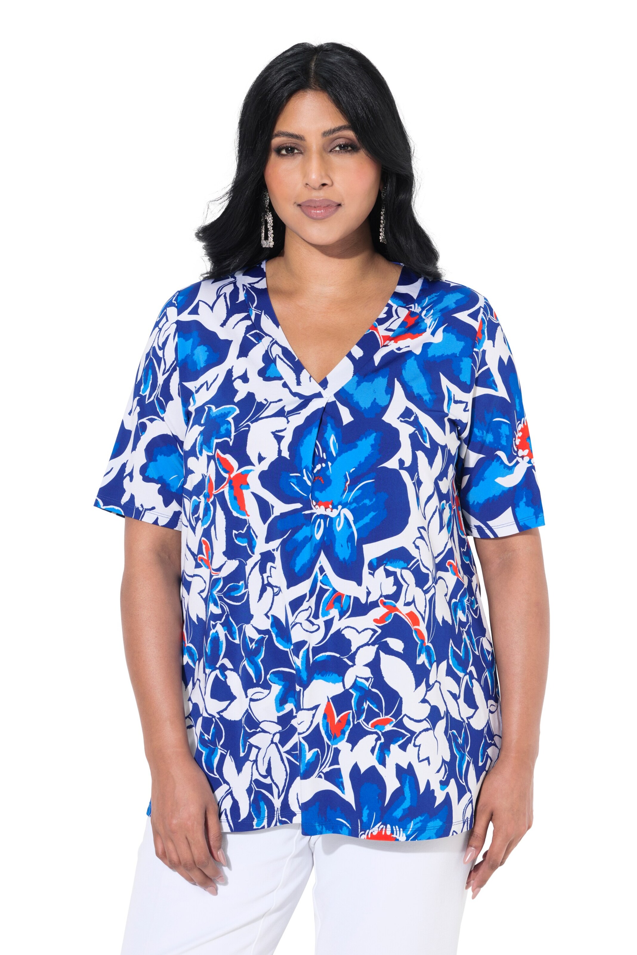 Ulla Popken Bluse in Blau: Vorderseite