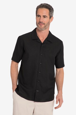 JP1880 Comfort fit Button Up Shirt in Black: front