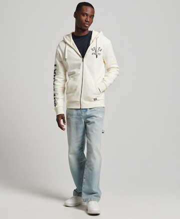 Superdry Sweatjacke 'Gym Athletic' in Beige