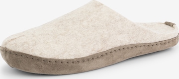 Travelin Slippers 'Get-Home' in Beige: front