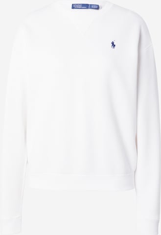 Sweat-shirt Polo Ralph Lauren en blanc : devant