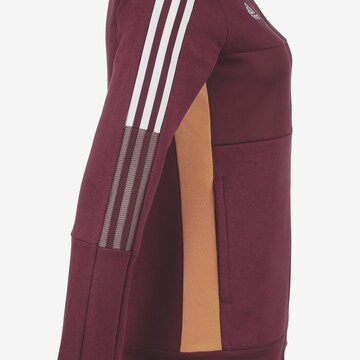 ADIDAS SPORTSWEAR Athletic Zip-Up Hoodie 'Tiro' in Red