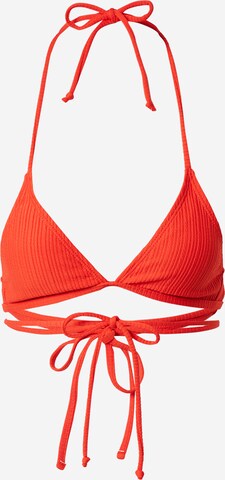 Warehouse Triangle Bikini Top in Orange: front