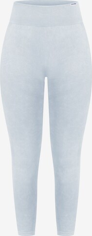 Smilodox Skinny Leggings ' Batik Scrunch ' in Blau: predná strana