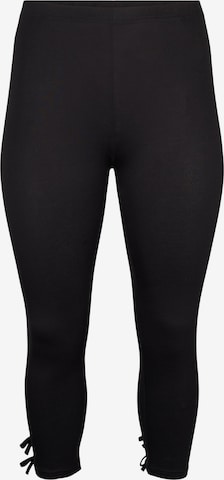 Zizzi Skinny Leggings in Zwart: voorkant