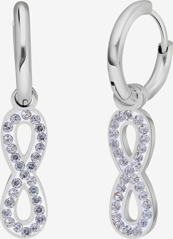 Lucardi Earrings in Silver: front