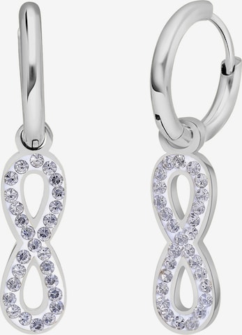 Boucles d'oreilles Lucardi en argent : devant