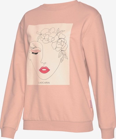 LASCANA Sweatshirt i nude / rosa, Produktvy
