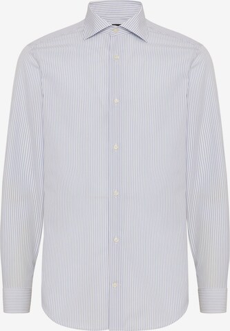 Coupe regular Chemise Boggi Milano en bleu : devant