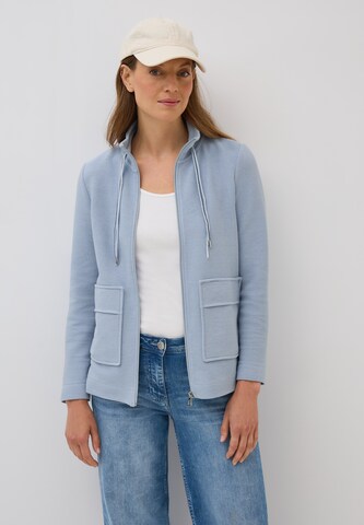 CECIL Zip-Up Hoodie in Blue: front