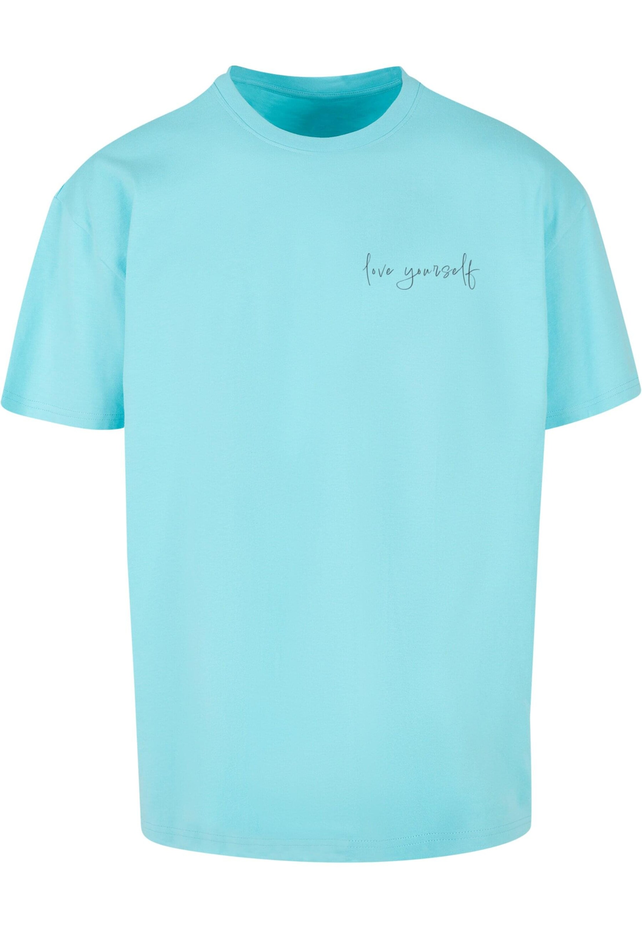 Merchcode Shirt ' Love Yourself' in Blauw: voorkant