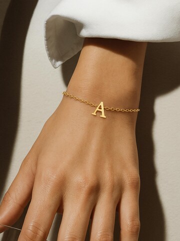 Luxenter - Pulsera 'Alphabet A' en oro