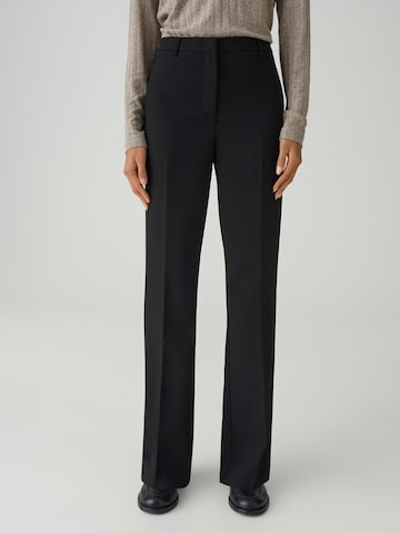 OPUS Wide leg Pleated Pants 'Maiga' in Black: front