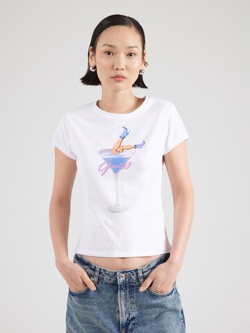 GUESS - Camiseta 'TINI BOOTS R5' en blanco: frente