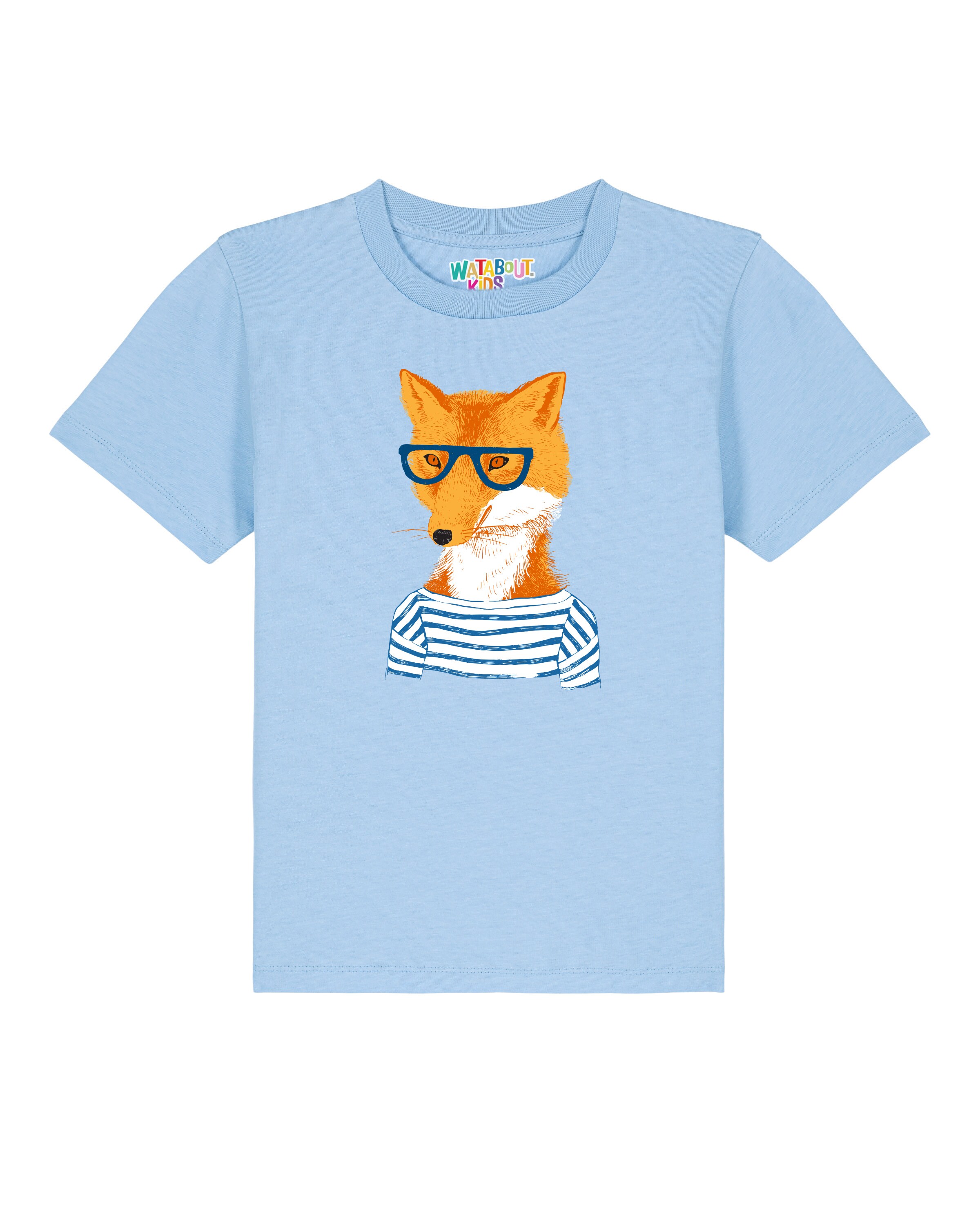 Maglietta 'Fuchs' di watabout.kids in blu: frontale