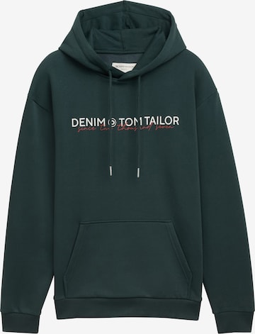 Sweat-shirt TOM TAILOR DENIM en vert : devant