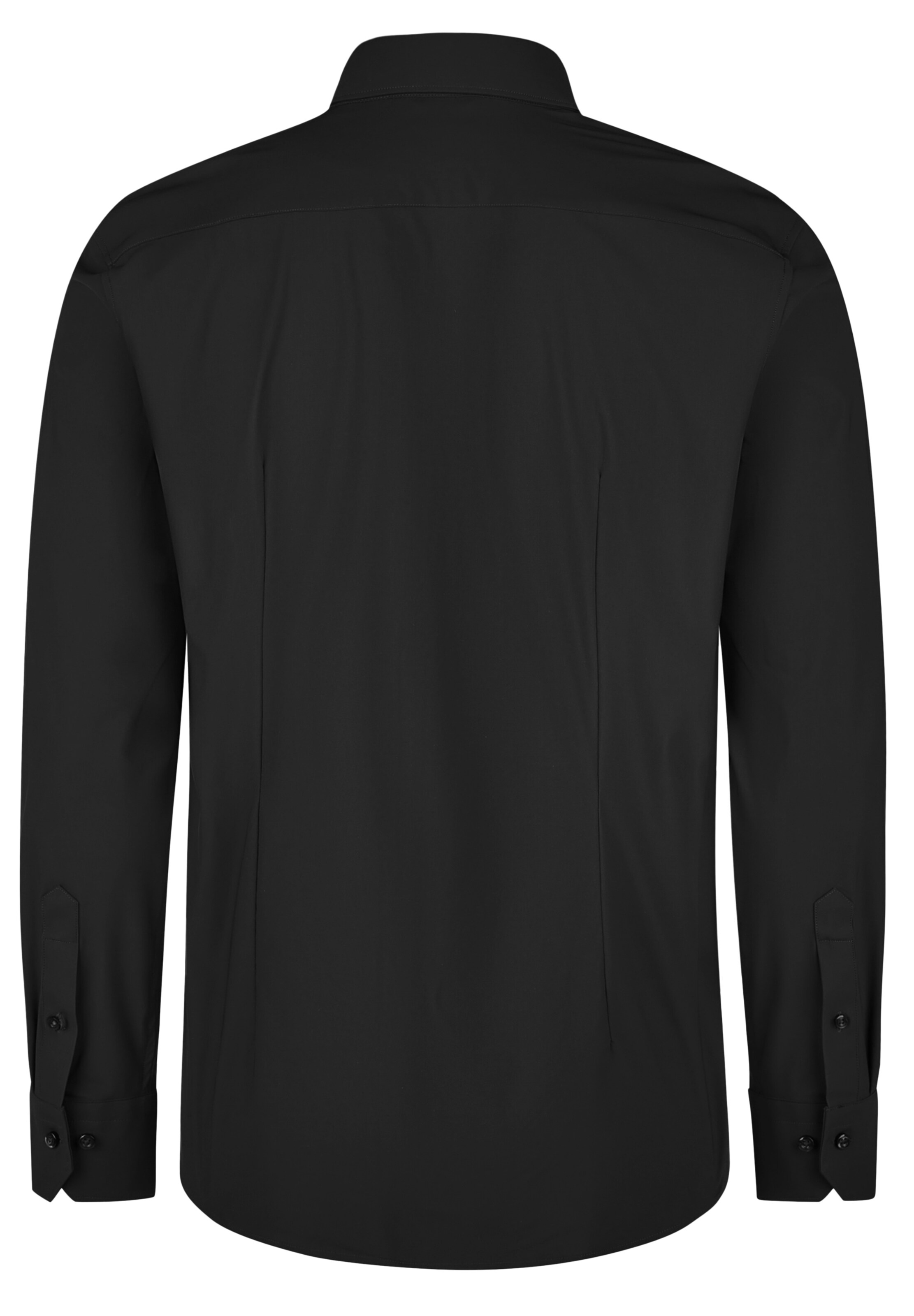 HECHTER PARIS Slim Fit Hemd in Schwarz