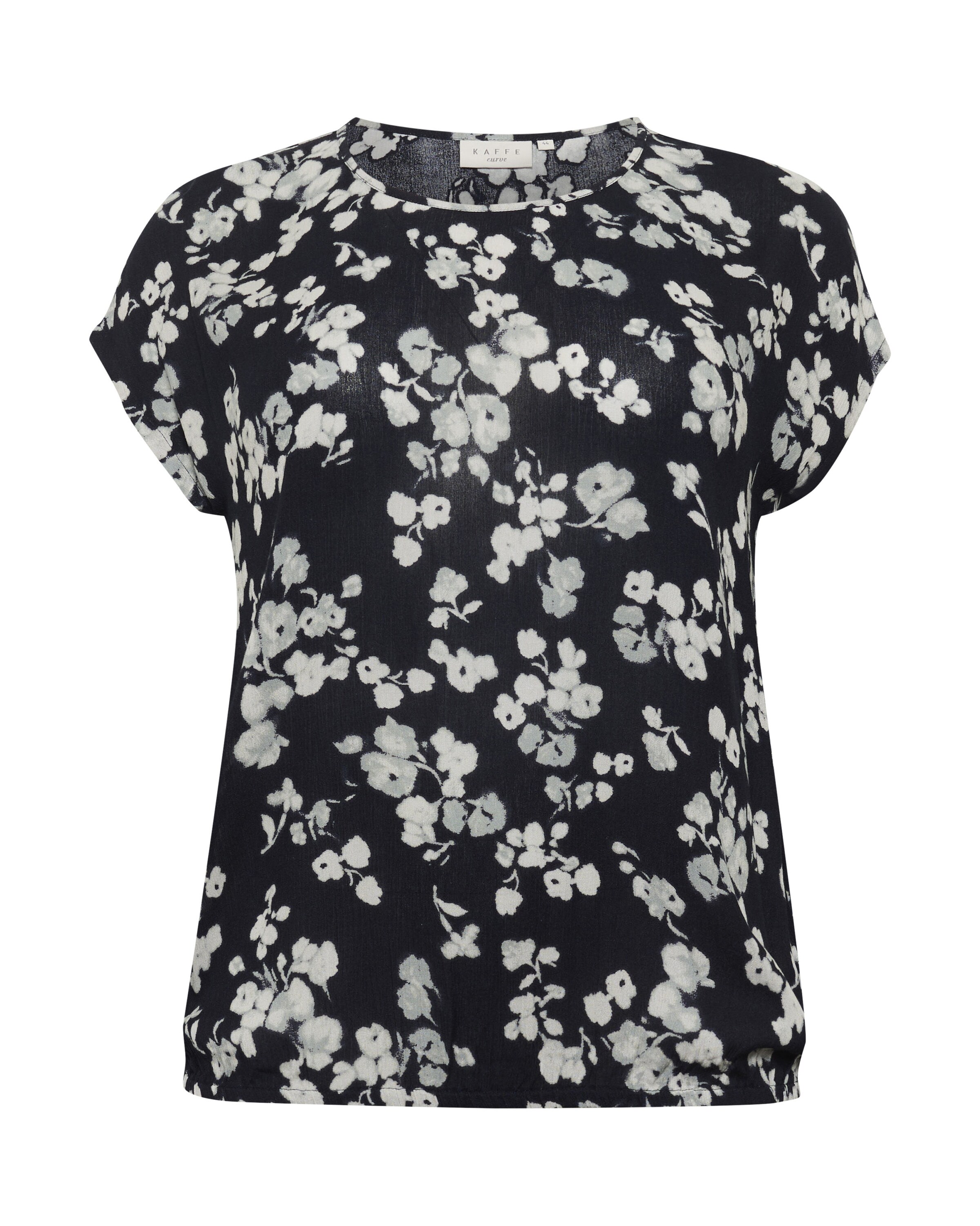 KAFFE CURVE Blouse 'KCami' in Blauw: voorkant