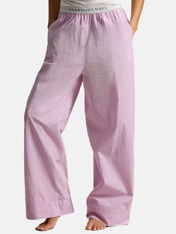 Pantalon de pyjama ' Shirting Stripes ' Polo Ralph Lauren en rose : devant