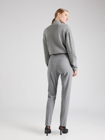 MORE & MORE Regular Trousers with creases 'HEDY' in Grey