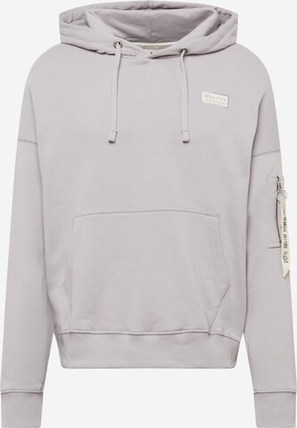 ALPHA INDUSTRIES Sweatshirt in Grijs: voorkant