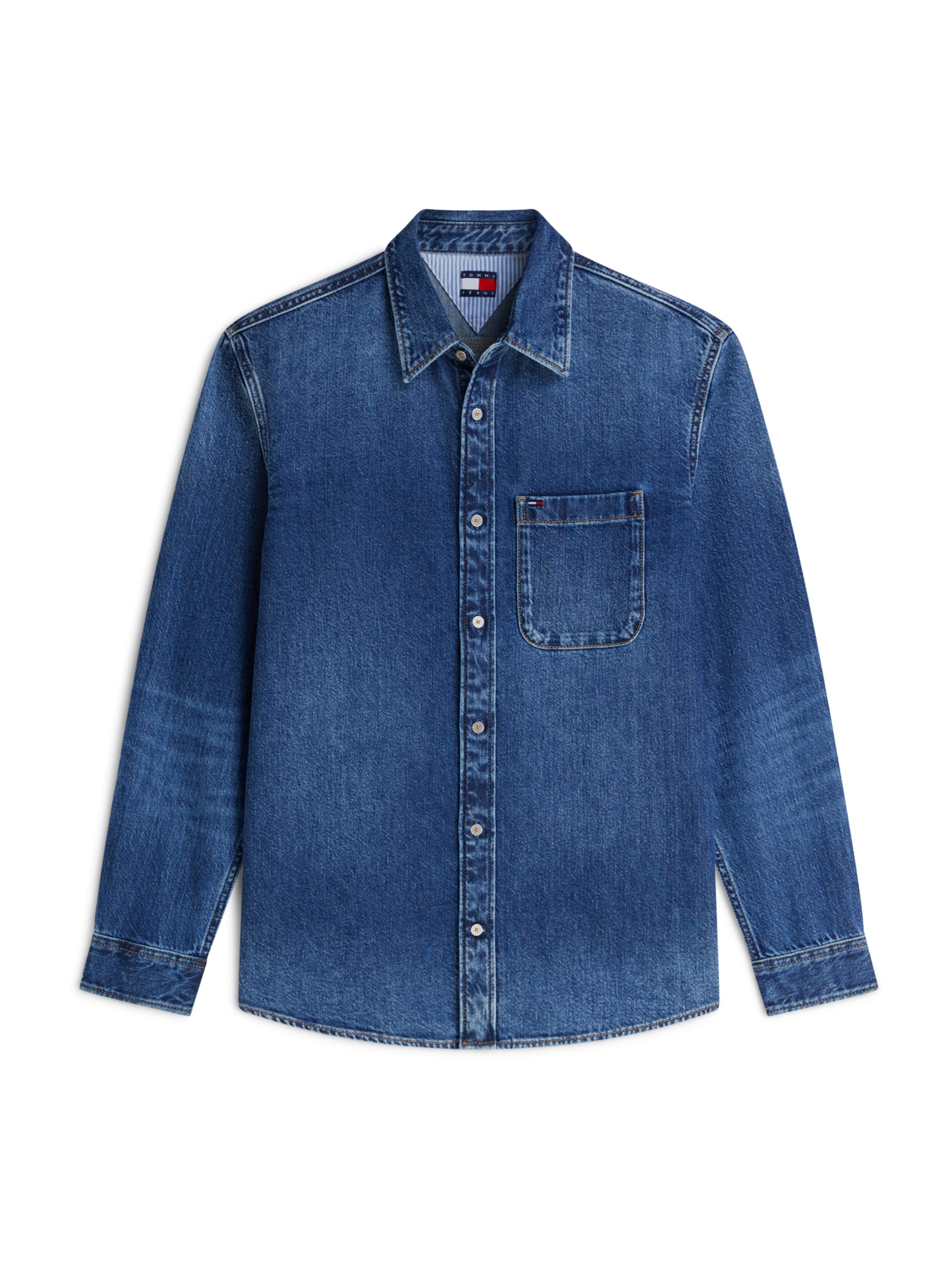 Coupe regular Chemise Tommy Jeans en bleu : devant
