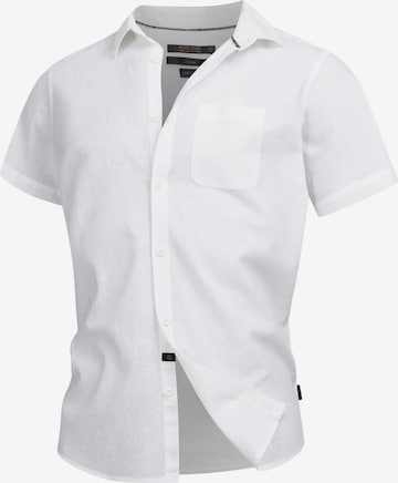 INDICODE Regular fit Business Shirt in White: front