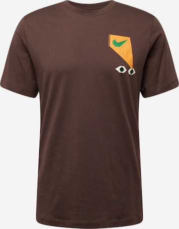 T-Shirt Nike Sportswear en marron : devant
