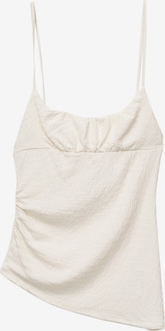 Top de la Pull&Bear pe bej: față